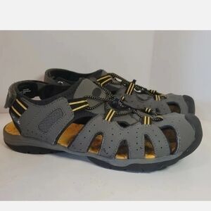 Khombu Kids' Sz 6 Dillon Sandals Water Shoes Grey/Yellow
